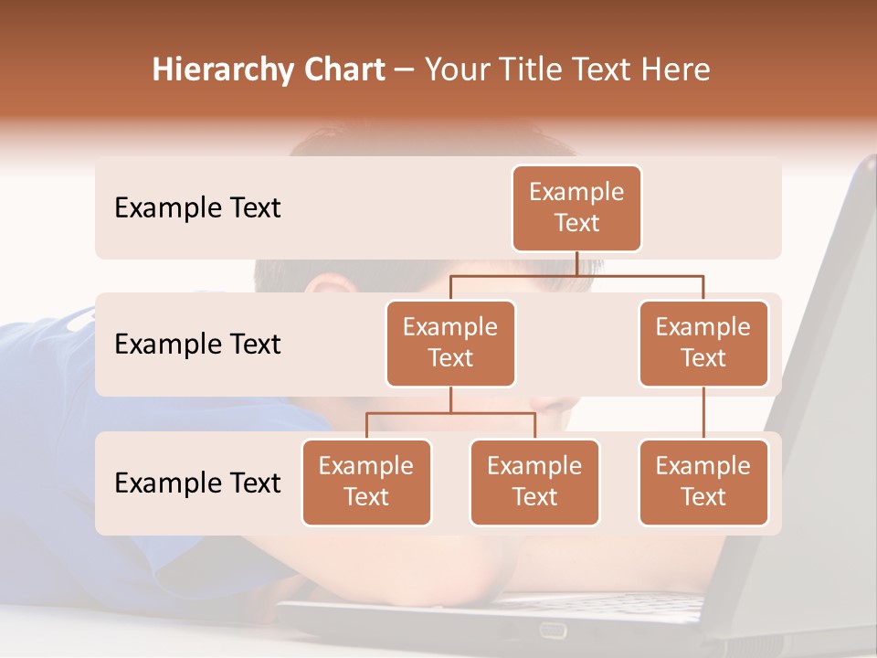 A Young Boy Laying On His Stomach Using A Laptop PowerPoint Template