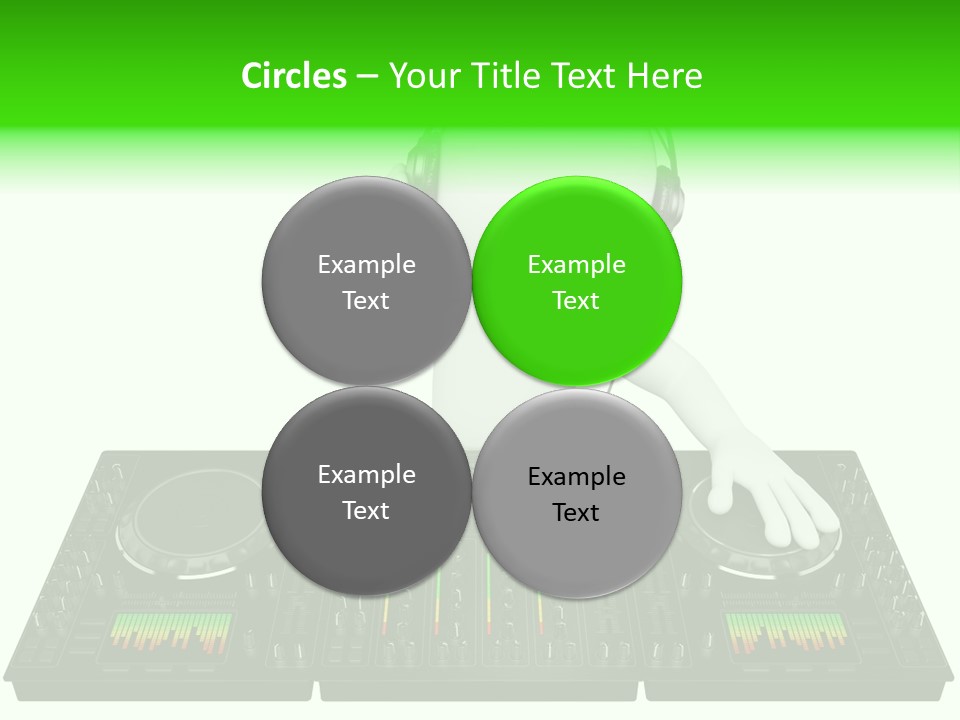 A Person With Headphones On A Dj's Deck PowerPoint Template