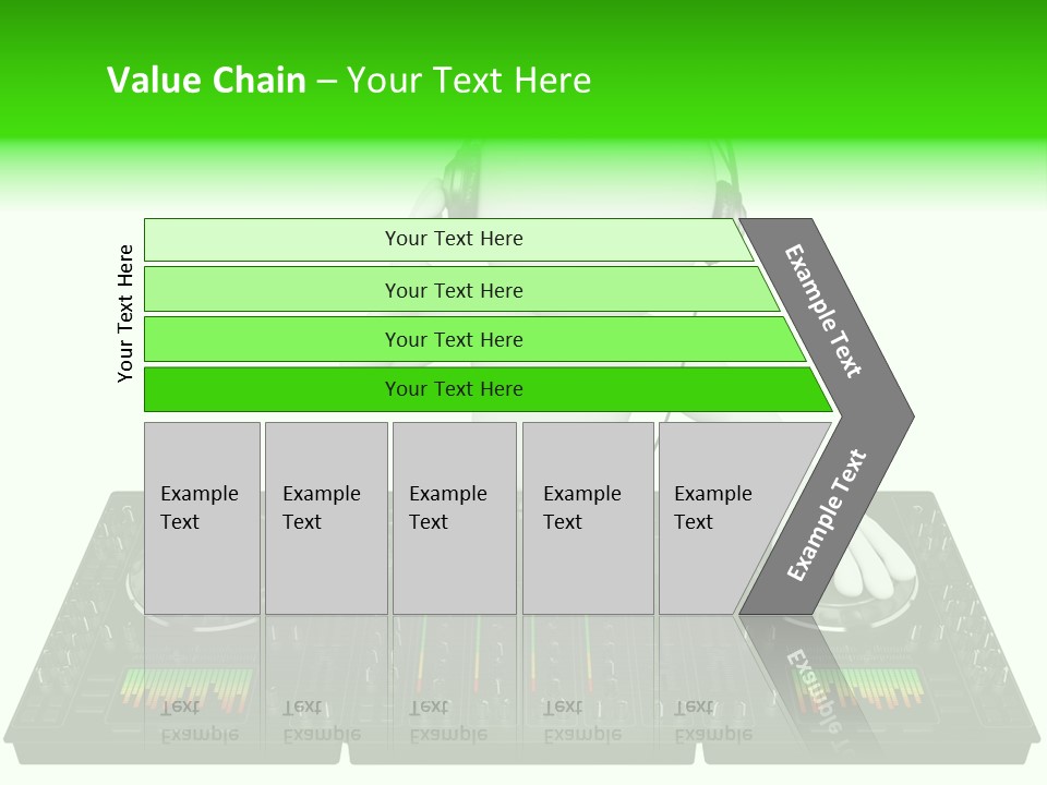 A Person With Headphones On A Dj's Deck PowerPoint Template