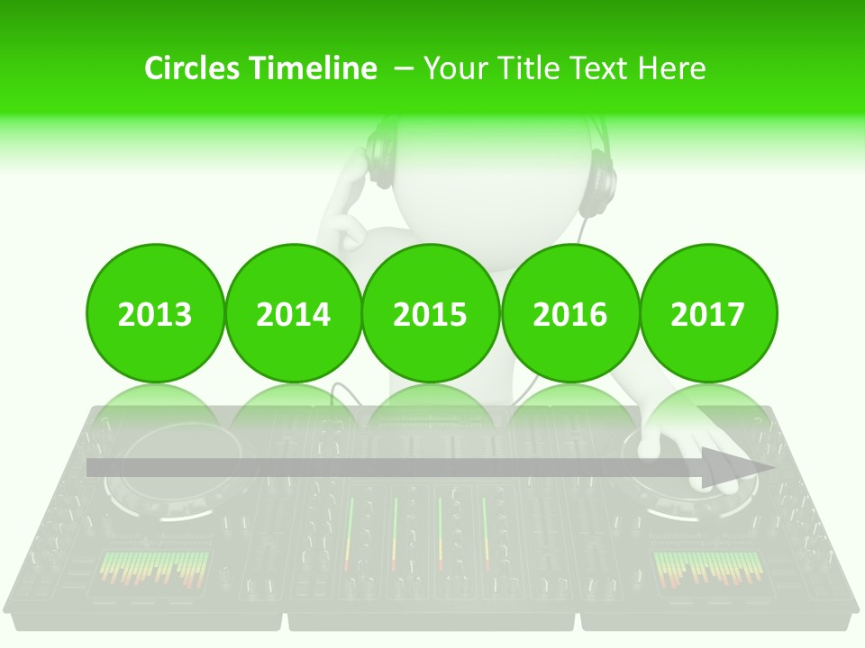 A Person With Headphones On A Dj's Deck PowerPoint Template