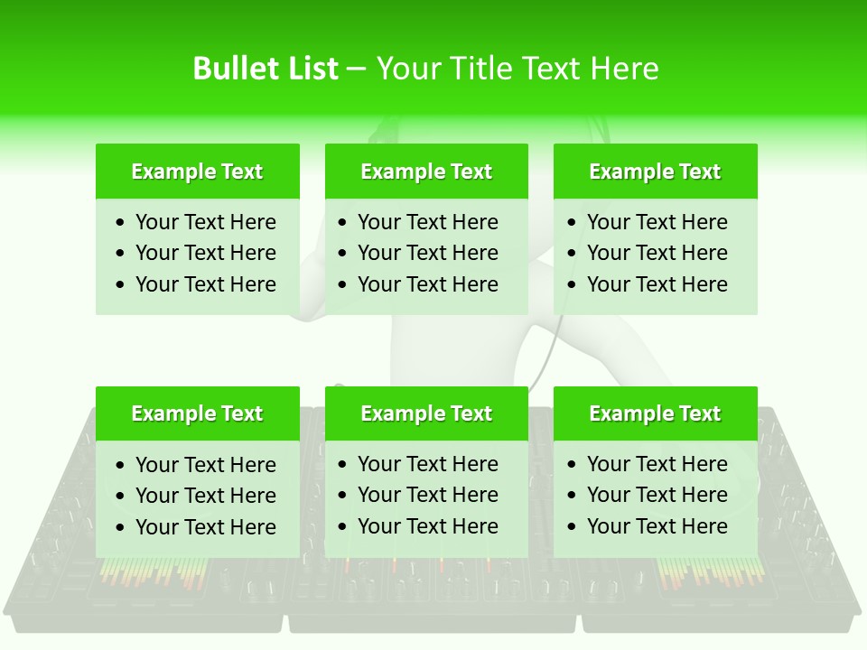 A Person With Headphones On A Dj's Deck PowerPoint Template