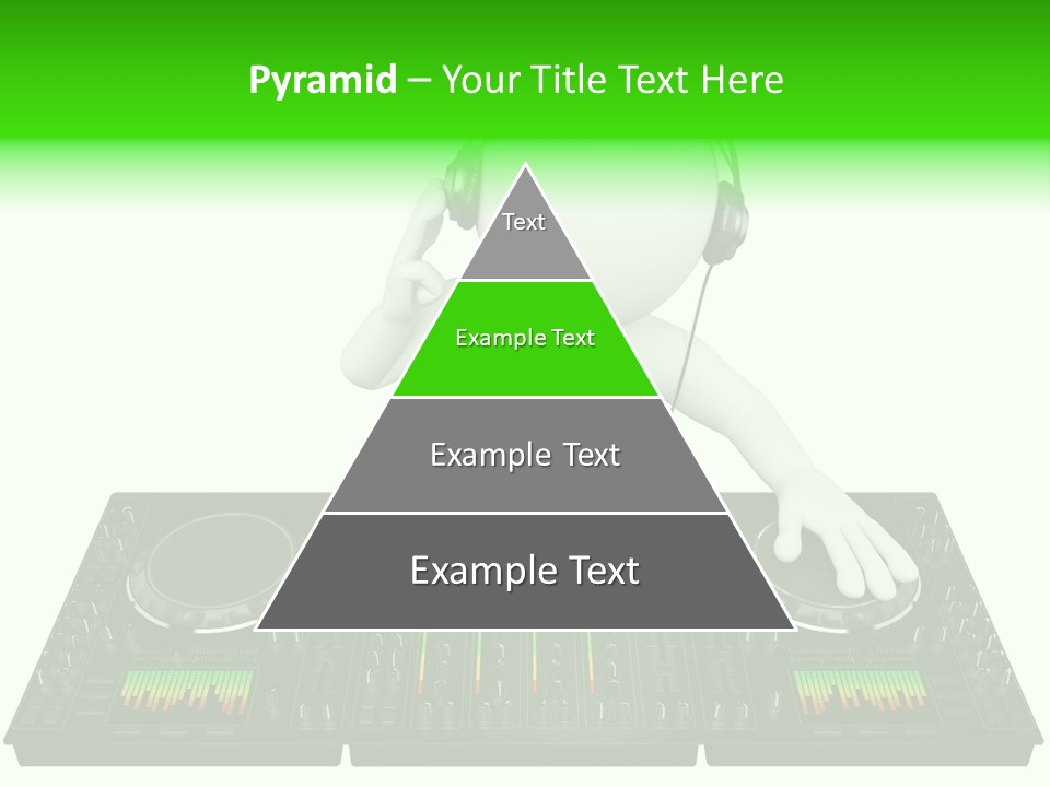 A Person With Headphones On A Dj's Deck PowerPoint Template