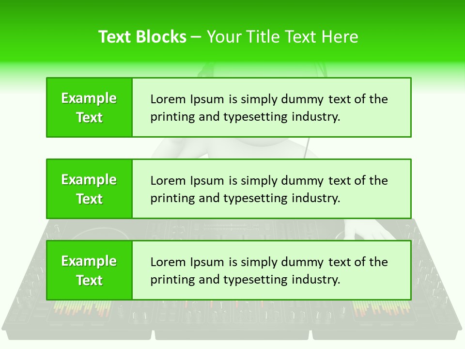 A Person With Headphones On A Dj's Deck PowerPoint Template