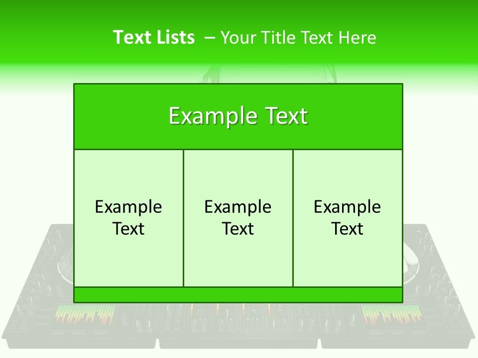 A Person With Headphones On A Dj's Deck PowerPoint Template