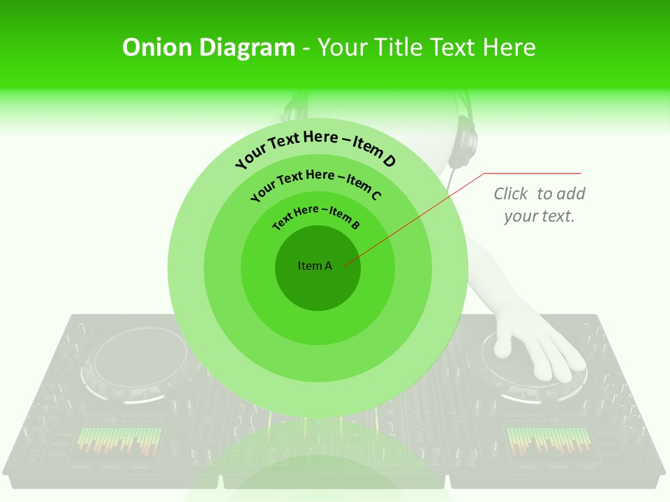 A Person With Headphones On A Dj's Deck PowerPoint Template