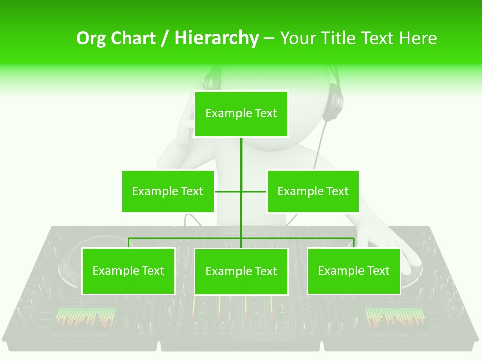 A Person With Headphones On A Dj's Deck PowerPoint Template