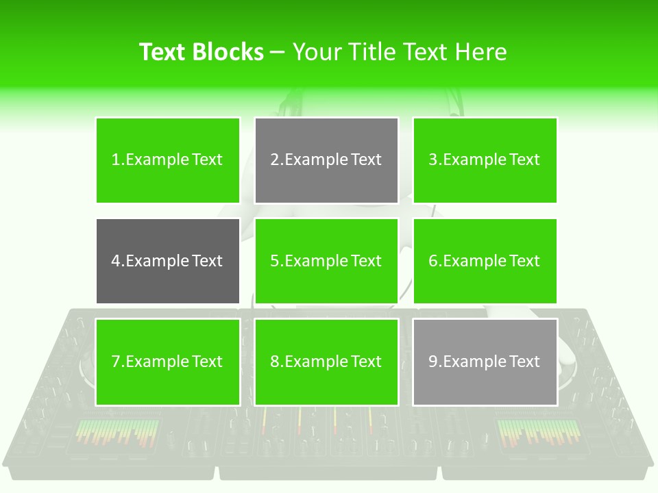 A Person With Headphones On A Dj's Deck PowerPoint Template