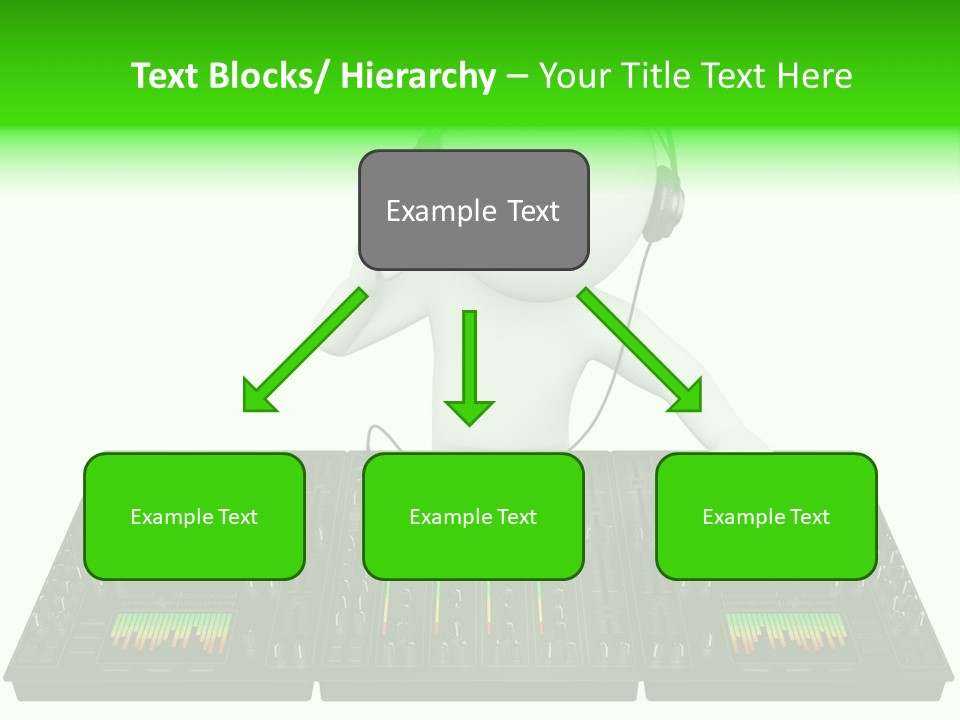 A Person With Headphones On A Dj's Deck PowerPoint Template