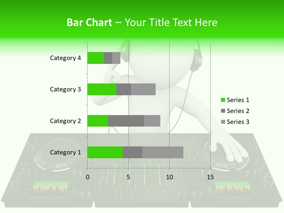A Person With Headphones On A Dj's Deck PowerPoint Template