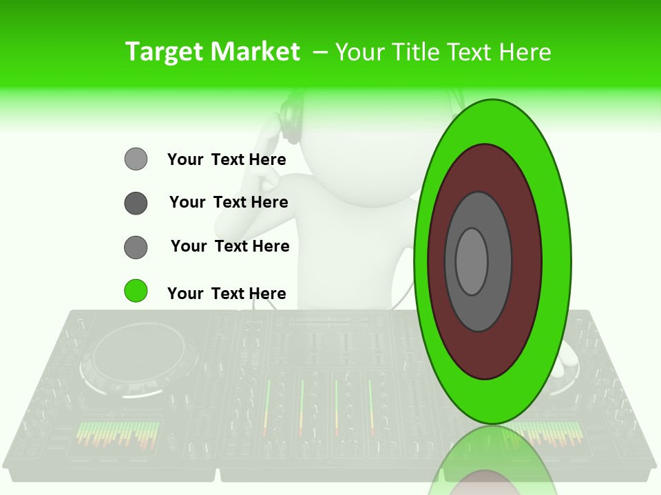 A Person With Headphones On A Dj's Deck PowerPoint Template