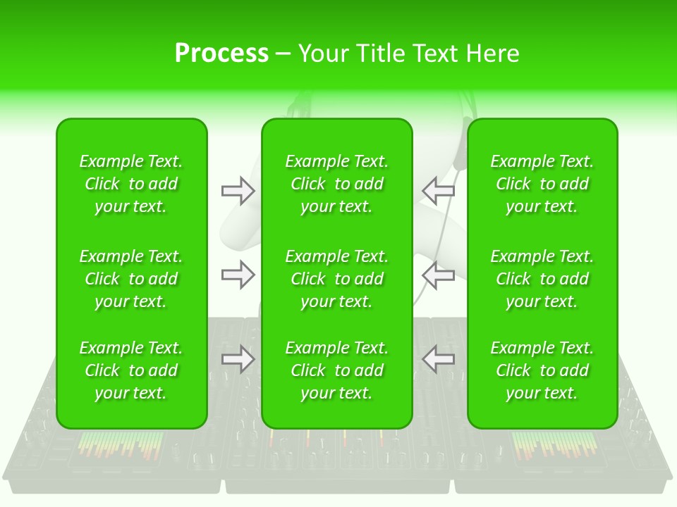A Person With Headphones On A Dj's Deck PowerPoint Template