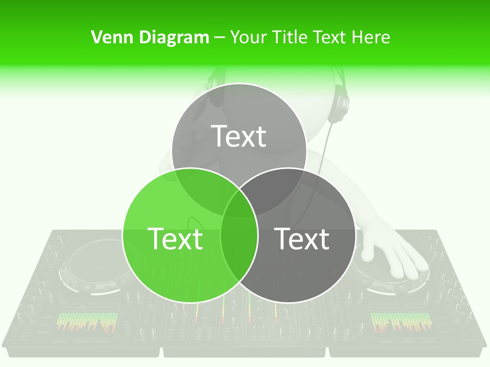 A Person With Headphones On A Dj's Deck PowerPoint Template