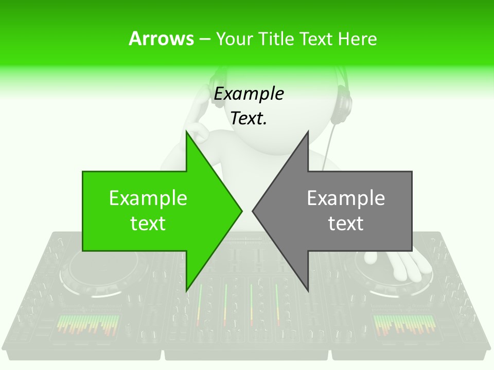 A Person With Headphones On A Dj's Deck PowerPoint Template