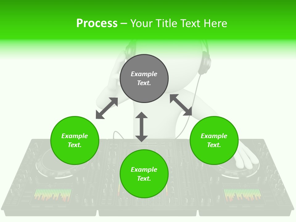 A Person With Headphones On A Dj's Deck PowerPoint Template
