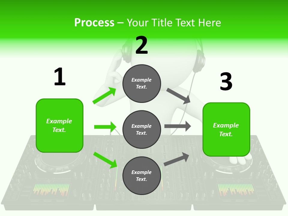 A Person With Headphones On A Dj's Deck PowerPoint Template