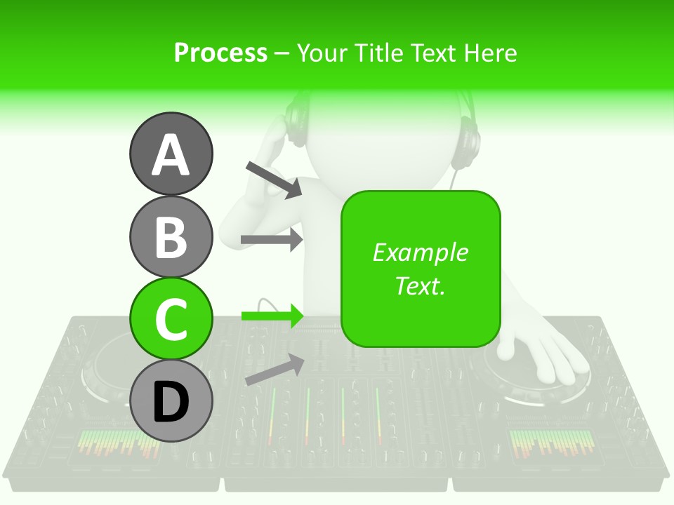 A Person With Headphones On A Dj's Deck PowerPoint Template