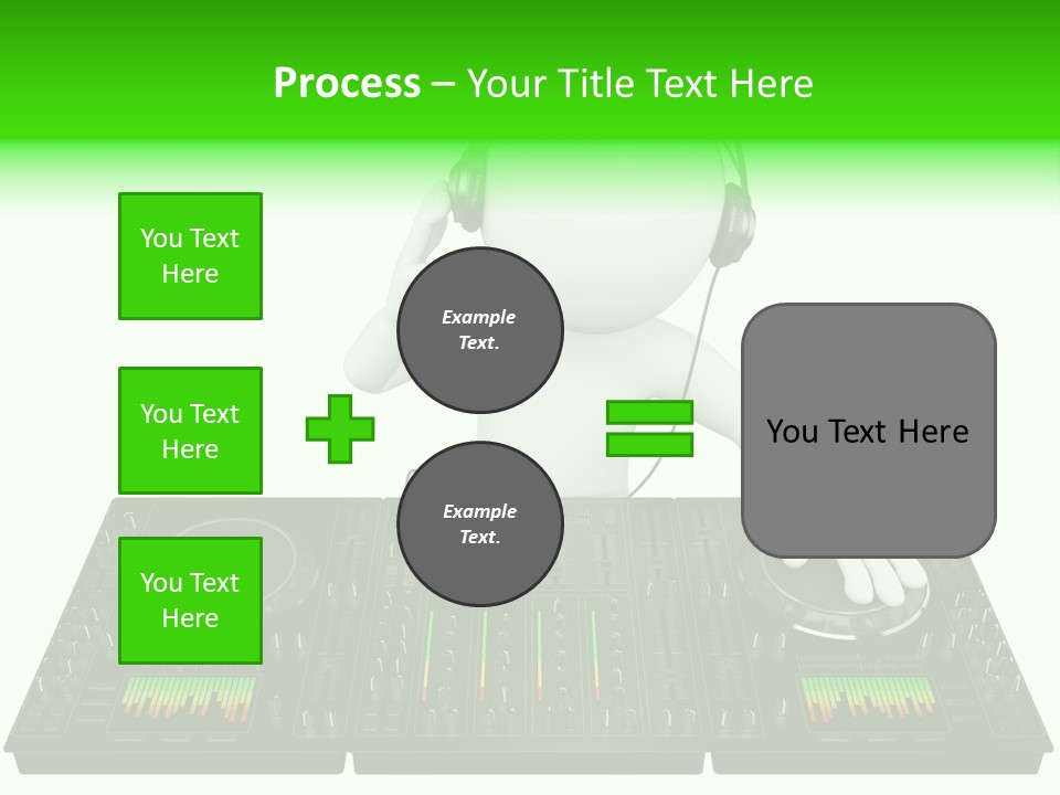 A Person With Headphones On A Dj's Deck PowerPoint Template