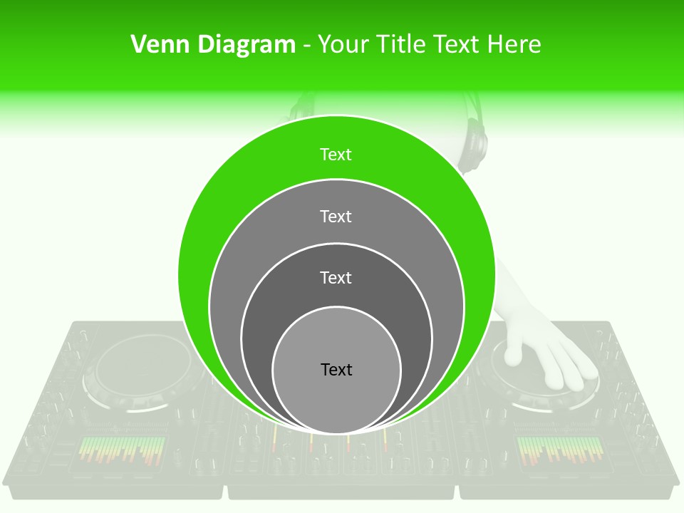 A Person With Headphones On A Dj's Deck PowerPoint Template