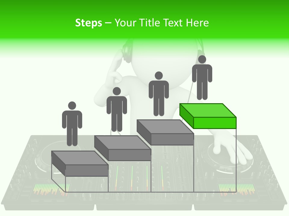 A Person With Headphones On A Dj's Deck PowerPoint Template