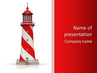 Lamp Lighthouse Harbor PowerPoint Template