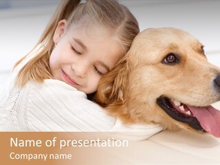 Pet Face Caucasian PowerPoint Template