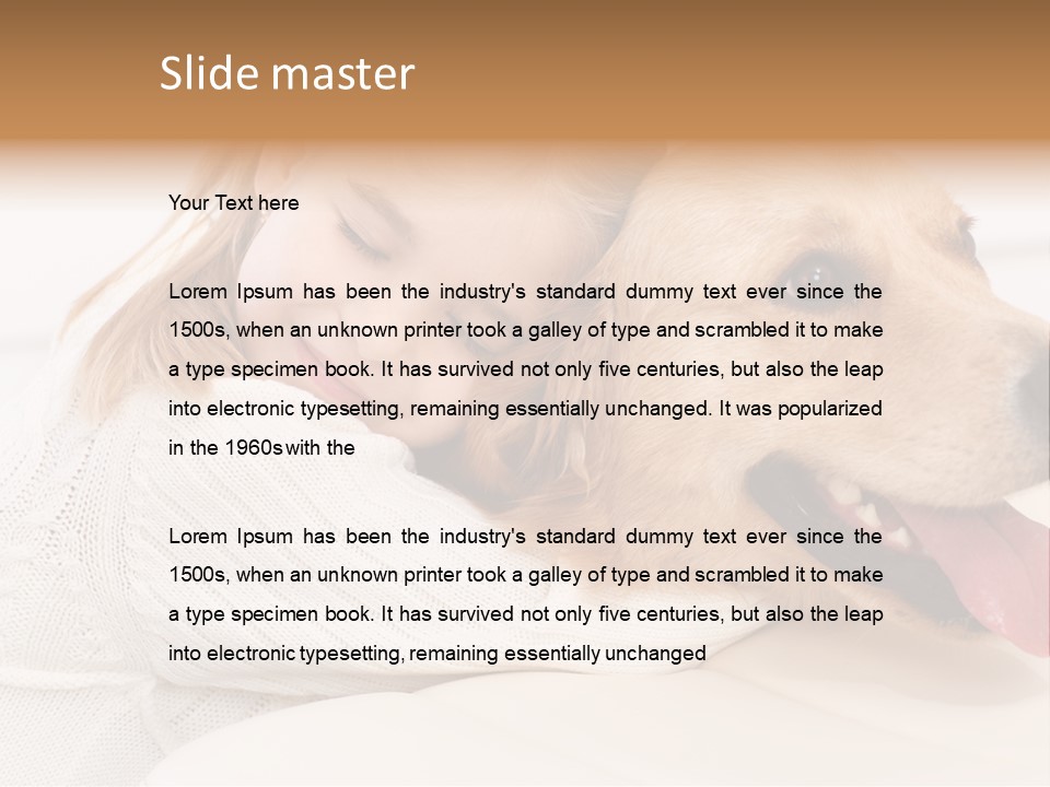 Pet Face Caucasian PowerPoint Template