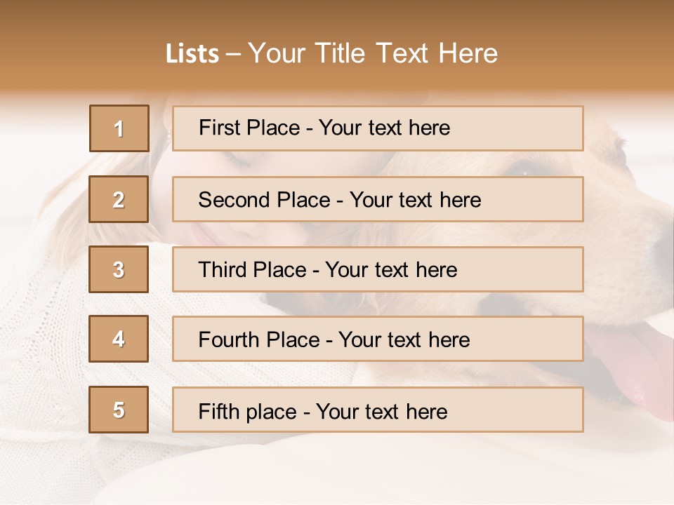 Pet Face Caucasian PowerPoint Template
