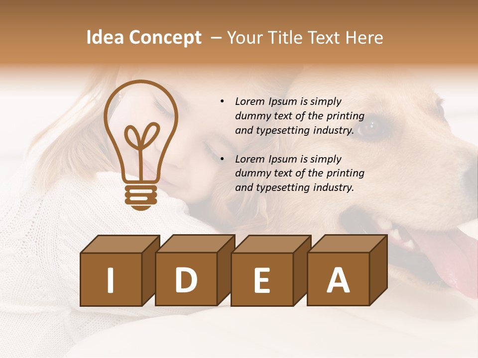 Pet Face Caucasian PowerPoint Template