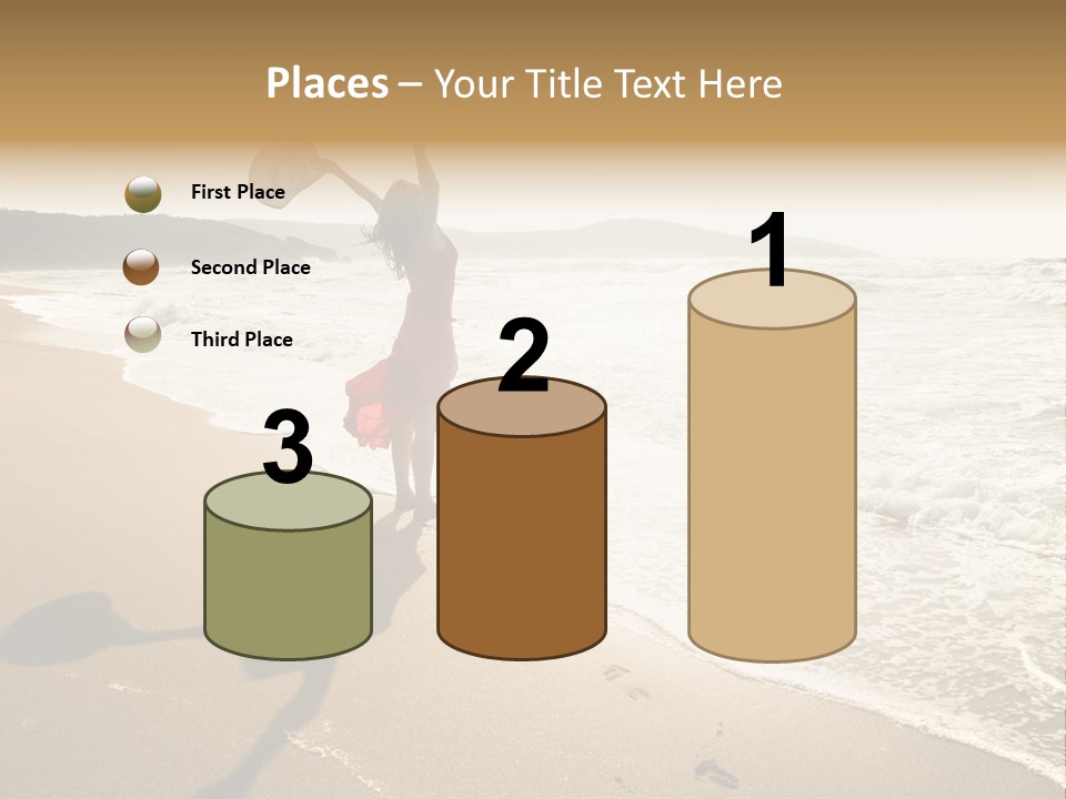 Woman Beautiful Sunlight PowerPoint Template