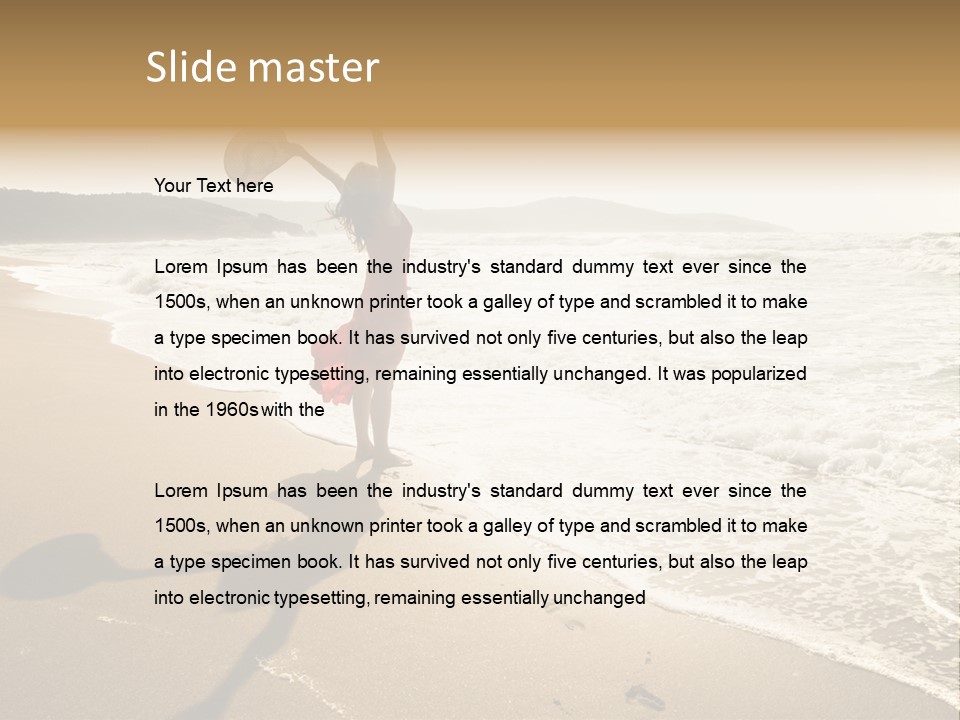 Woman Beautiful Sunlight PowerPoint Template