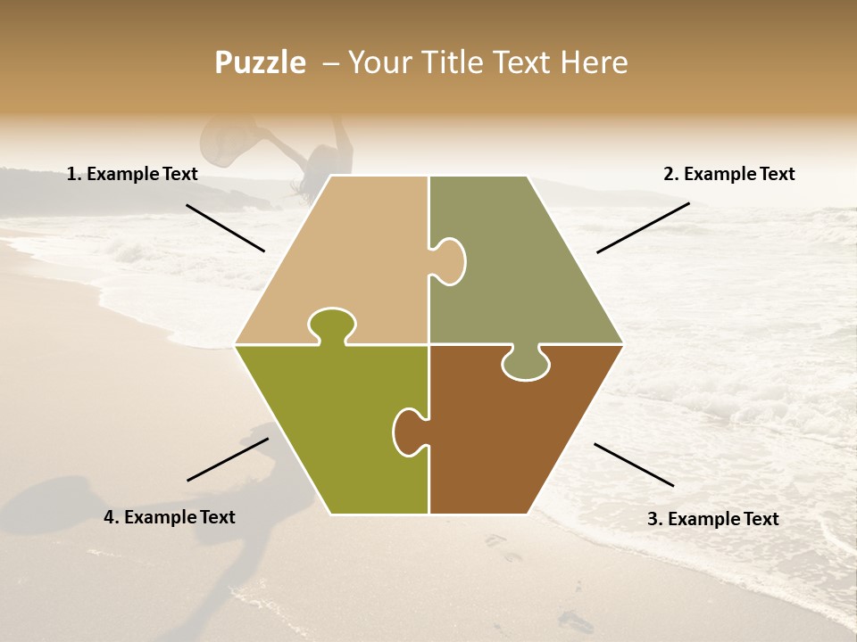 Woman Beautiful Sunlight PowerPoint Template