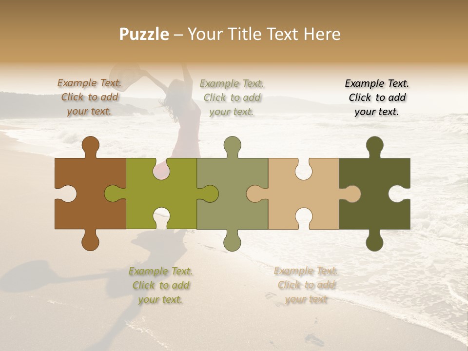 Woman Beautiful Sunlight PowerPoint Template