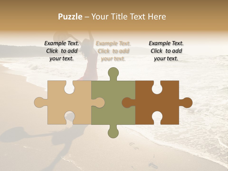 Woman Beautiful Sunlight PowerPoint Template