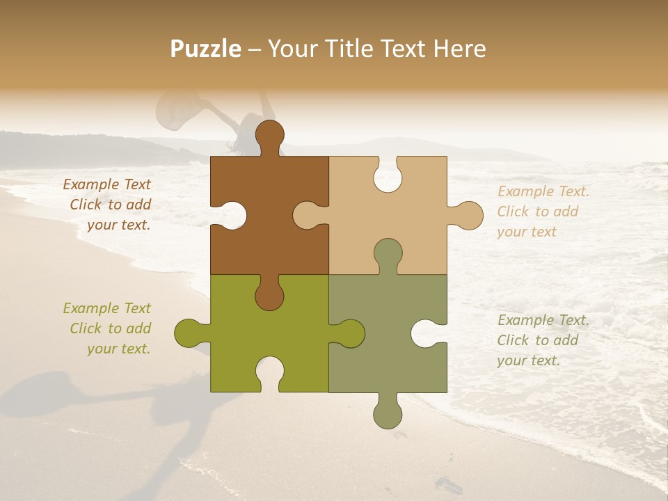 Woman Beautiful Sunlight PowerPoint Template