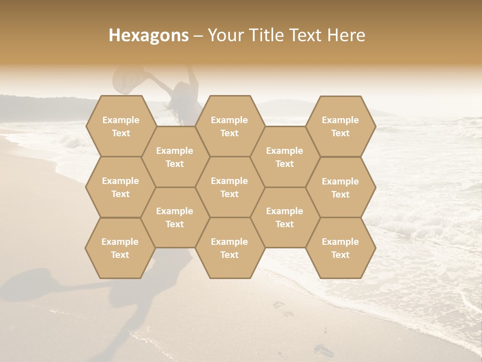 Woman Beautiful Sunlight PowerPoint Template