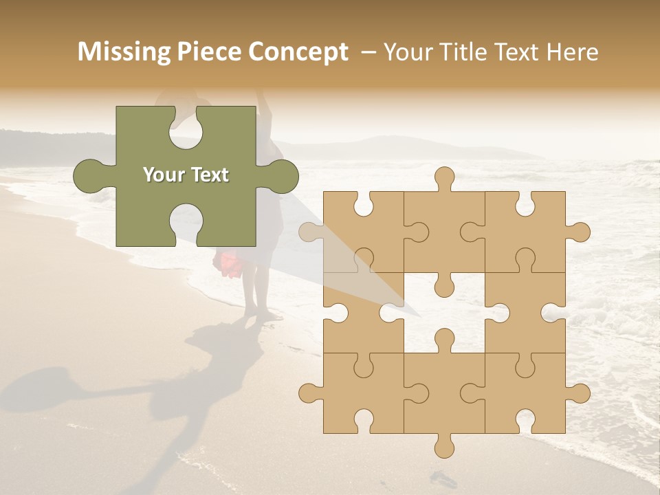 Woman Beautiful Sunlight PowerPoint Template