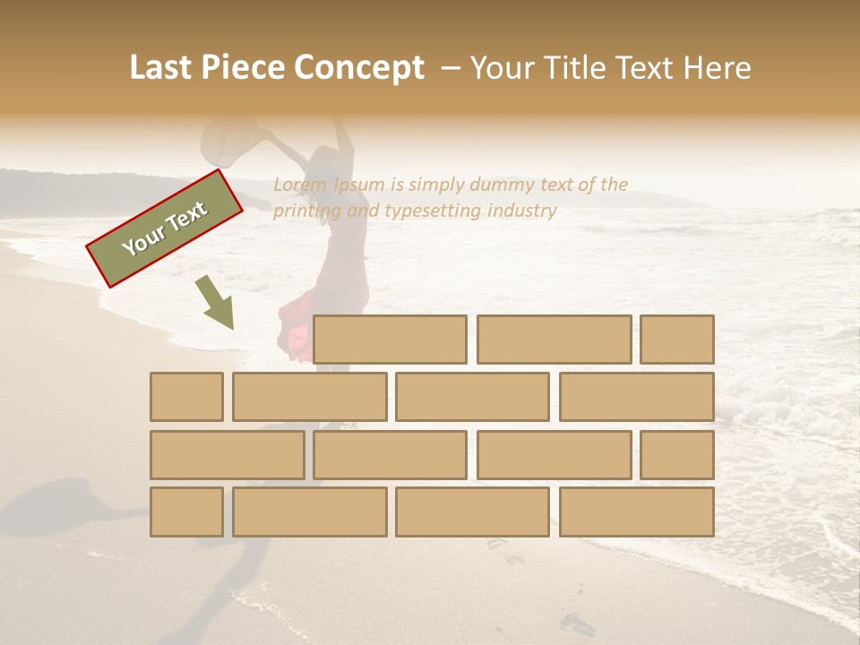 Woman Beautiful Sunlight PowerPoint Template