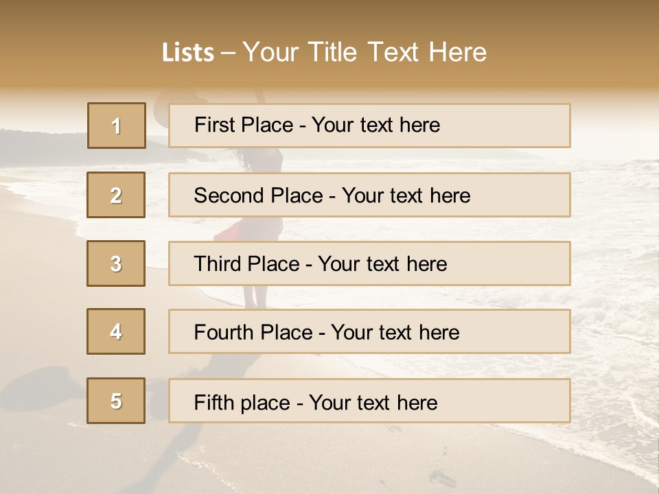 Woman Beautiful Sunlight PowerPoint Template