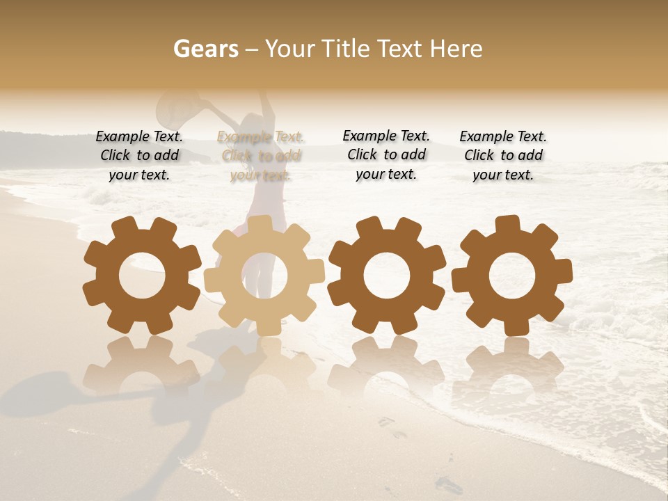 Woman Beautiful Sunlight PowerPoint Template