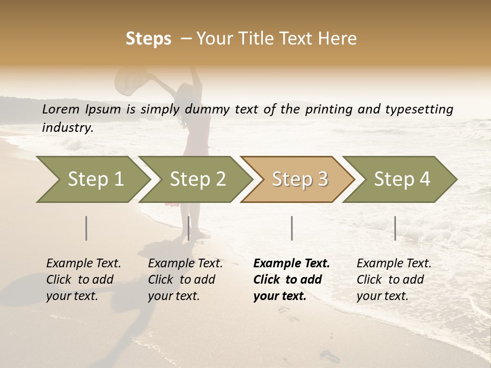 Woman Beautiful Sunlight PowerPoint Template