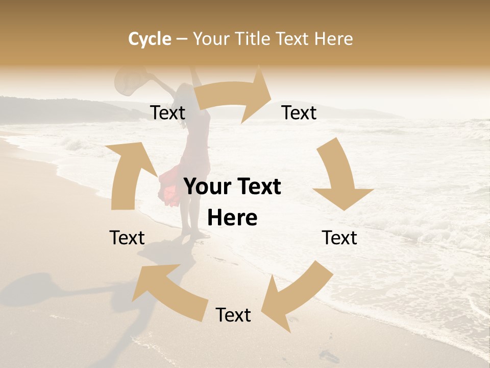 Woman Beautiful Sunlight PowerPoint Template