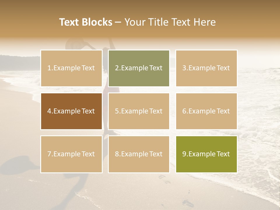 Woman Beautiful Sunlight PowerPoint Template