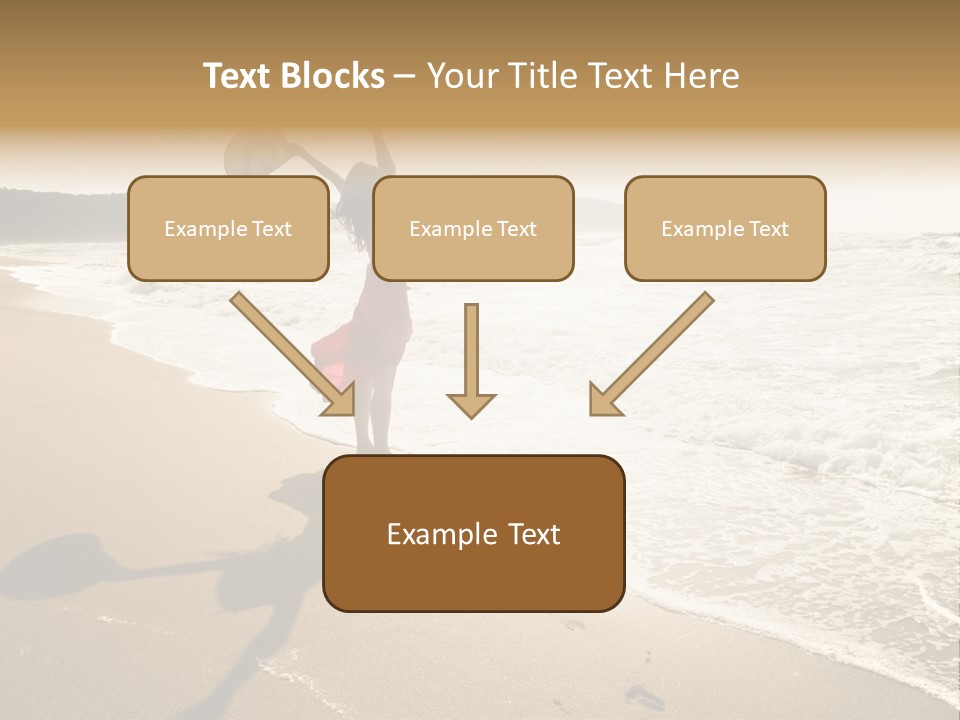 Woman Beautiful Sunlight PowerPoint Template