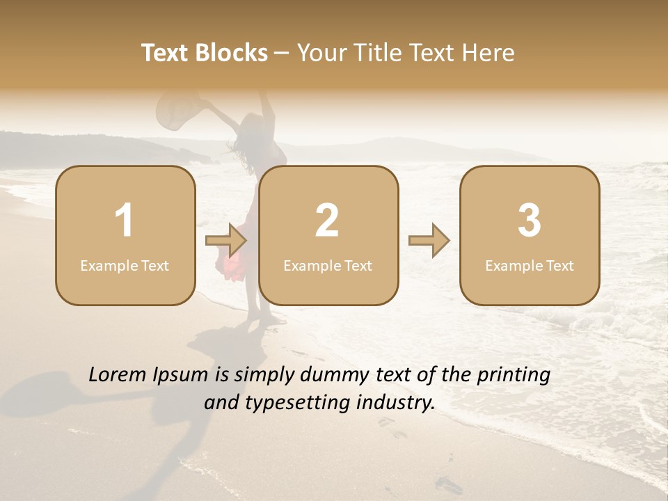 Woman Beautiful Sunlight PowerPoint Template