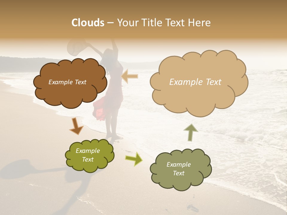 Woman Beautiful Sunlight PowerPoint Template