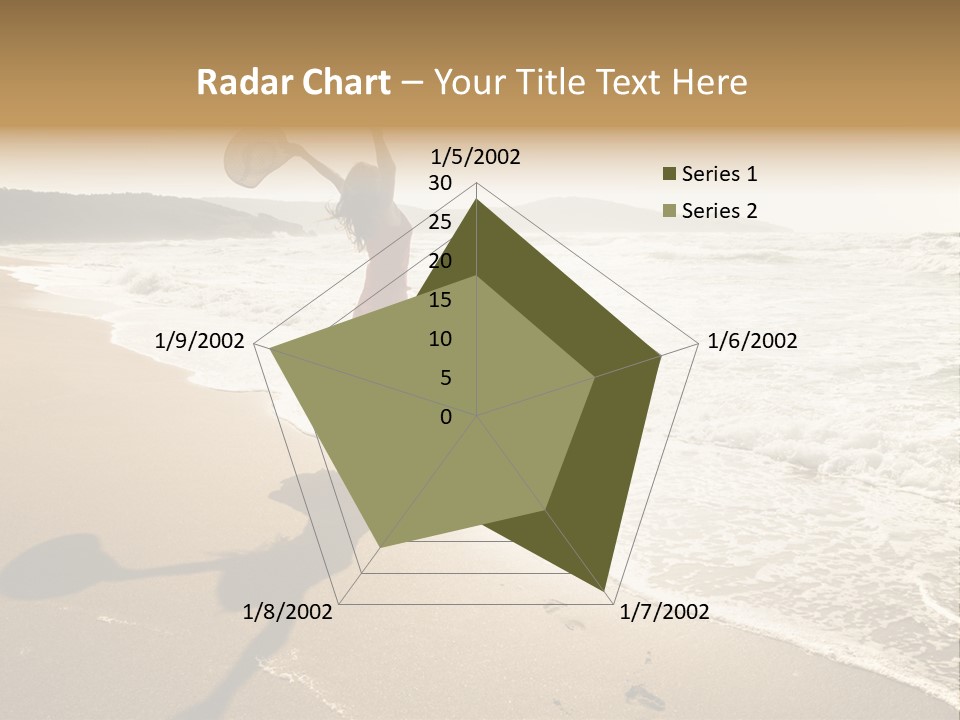 Woman Beautiful Sunlight PowerPoint Template