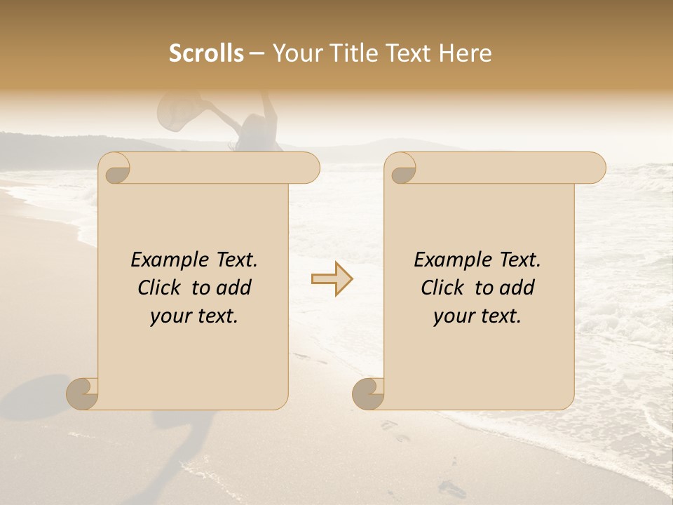Woman Beautiful Sunlight PowerPoint Template