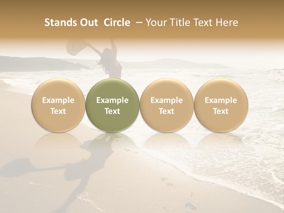 Woman Beautiful Sunlight PowerPoint Template