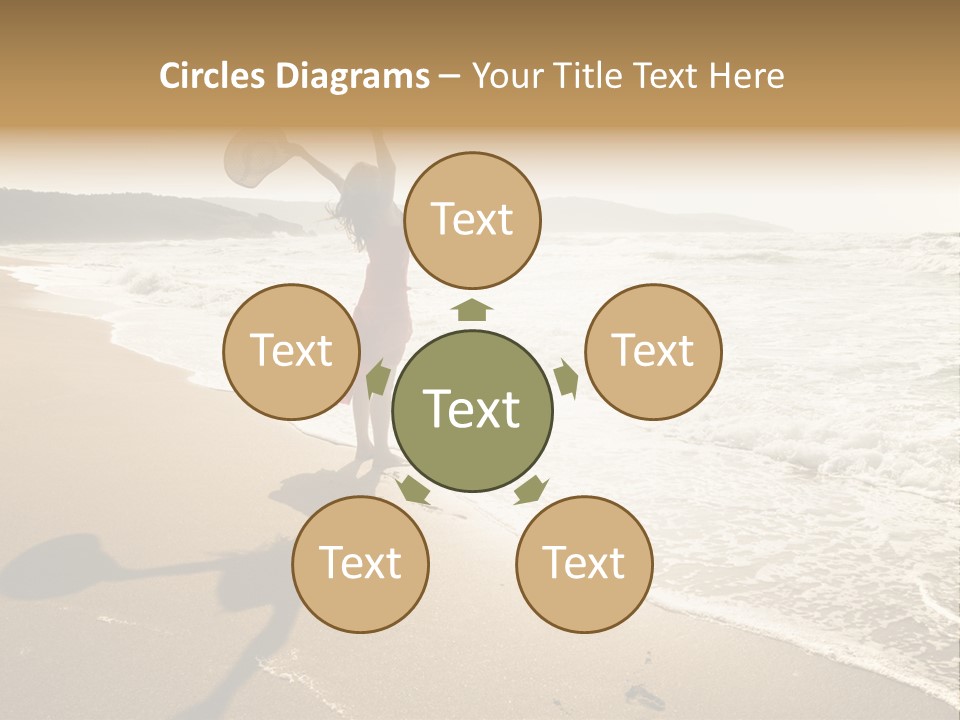 Woman Beautiful Sunlight PowerPoint Template