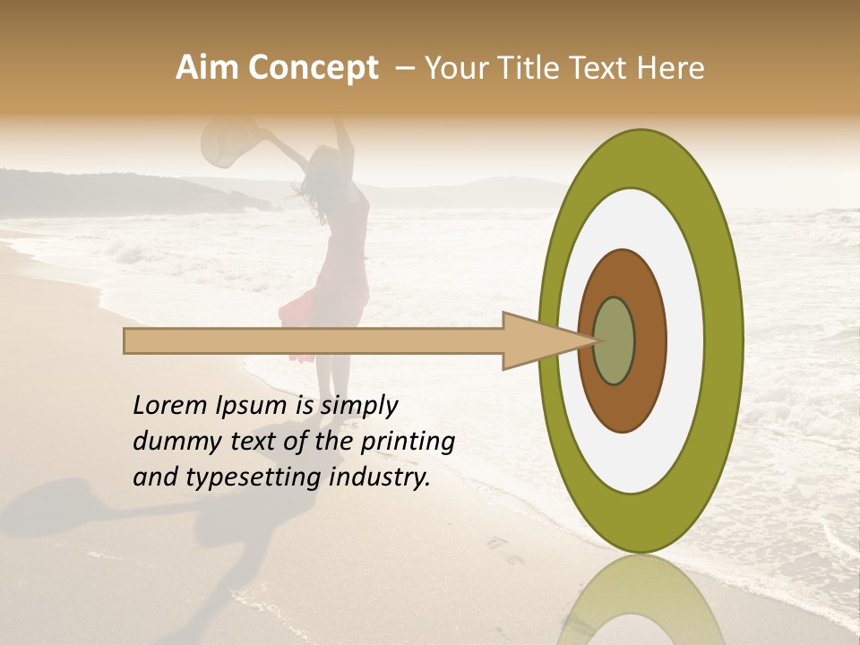 Woman Beautiful Sunlight PowerPoint Template